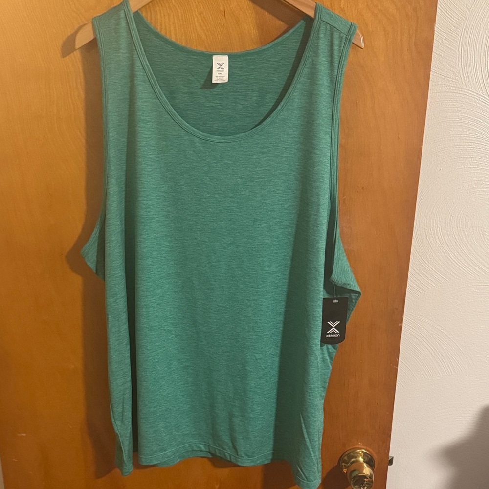 Green Tank Top Mens XXL Xersion Wicking